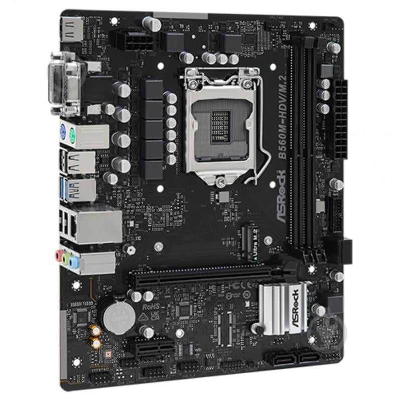 Материнская плата ASRock B560M-HDV/M.2 (Socket 1200, Intel B560, micro ATX) - фото 2