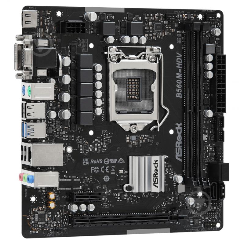 Материнская плата ASRock B560M-HDV R3.0 (Socket 1200, Intel B560, micro ATX) - фото 2