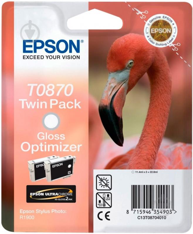 Набор картриджей Epson  T0870 Gloss Optimizer double C13T08704010 прозрачный глянец C13T08704010 - фото 1