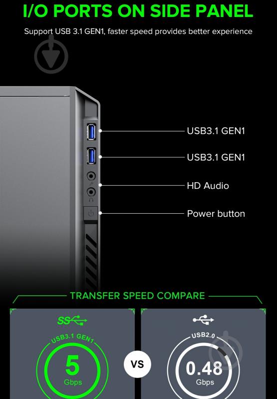 Корпус GameMax M63 Black - фото 17