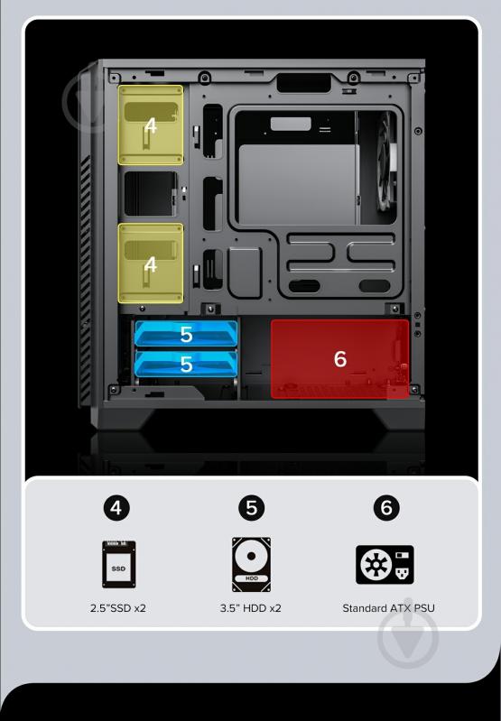 Корпус GameMax M63 Black - фото 12