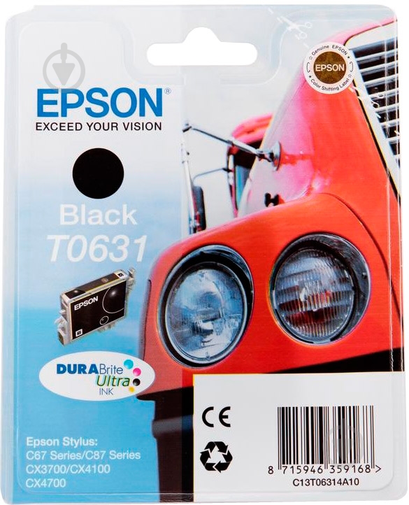 Картридж Epson Т0631 Вlack C13T06314A10 чорний C13T06314A10 - фото 1 Картридж Epson Т0631 Вlack C13T06314A10 чорний C13T06314A10 - фото 1