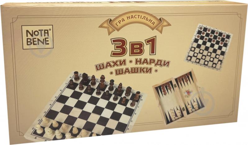 Игра настольная Nota Bene 3в1 шахматы, нарды, шашки GT1025 - фото 2