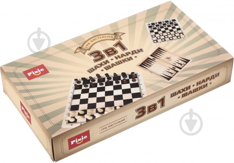Игра настольная PIXIE 3в1 шахматы, нарды, шашки GT1025 - фото 10