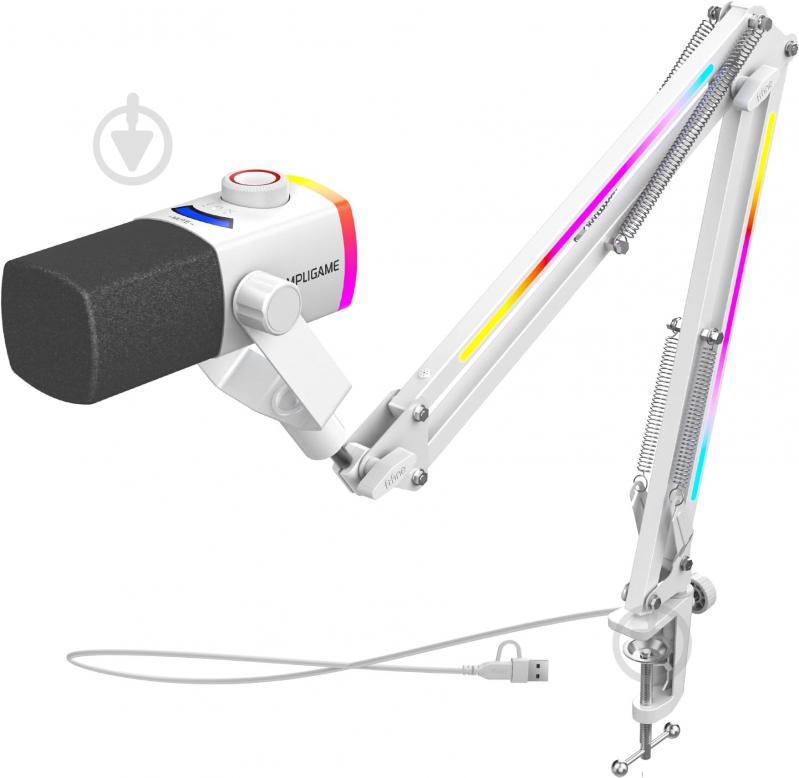 Микрофон FIFINE USB/XLR White (AM8PROTW) - фото 3