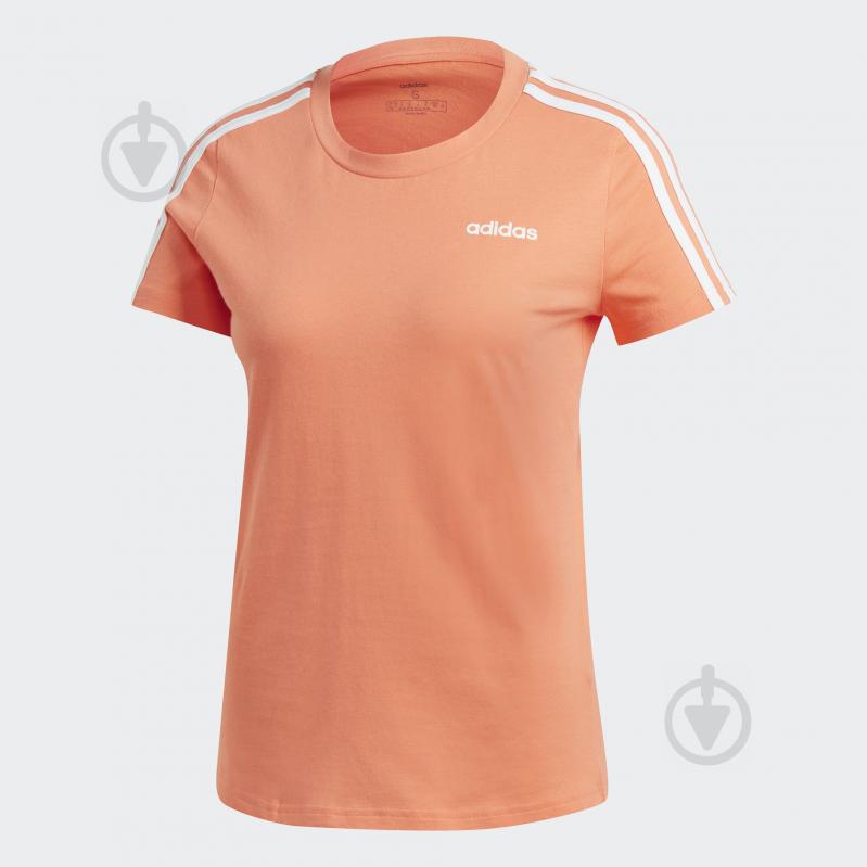 Футболка Adidas W E 3S SLIM TEE EI0764 р.XS коралловый - фото 1