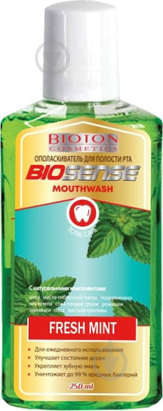 Ополіскувач для ротової порожнини Bioton Fresh Mint 250 мл - фото 1