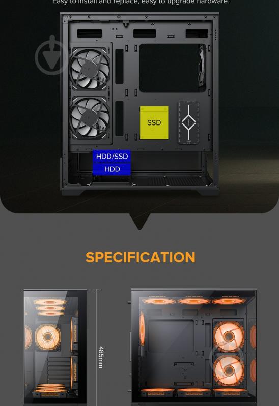 Корпус GameMax Vista AB - фото 3 Корпус GameMax Vista AB - фото 3