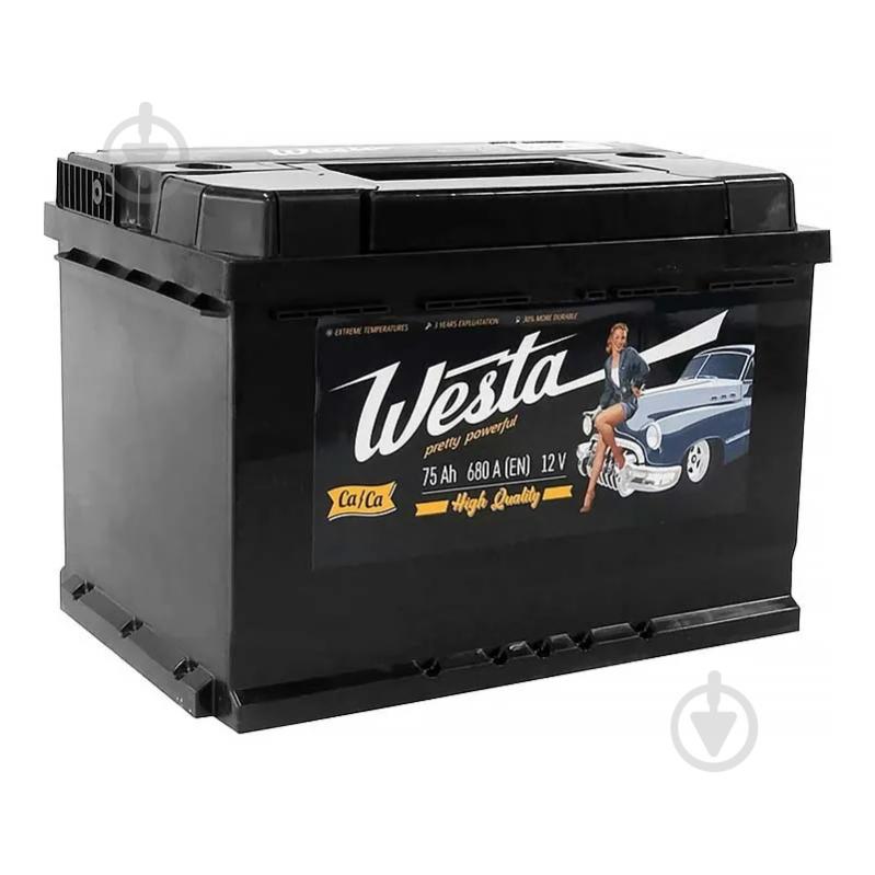 Аккумулятор автомобильный Westa Pretty Powerful 75Ah 680A 12V «+» слева (WPP751) - фото 1