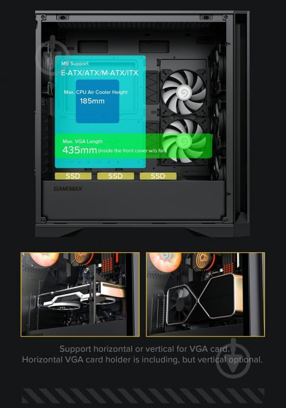 Корпус GameMax без БП Leader TG - фото 17