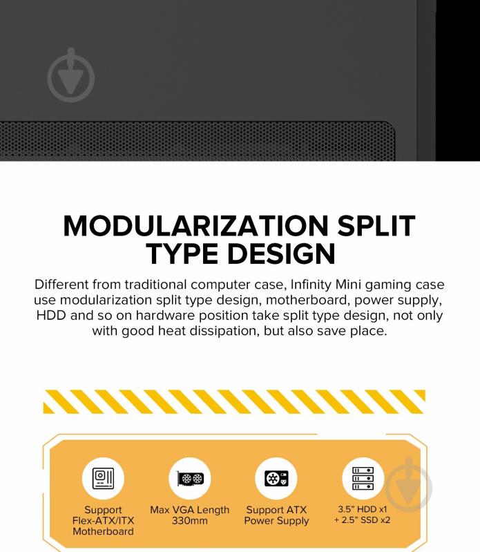 Корпус GameMax без БП Infinity Mini Black - фото 15 Корпус GameMax без БП Infinity Mini Black - фото 15