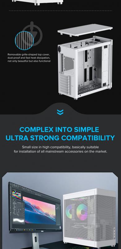Корпус GameMax без БП MeshBox PRO WT - фото 18
