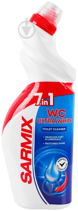 Засіб для чищення унітаза SARMIX Ultra white 0,75 л - фото 1