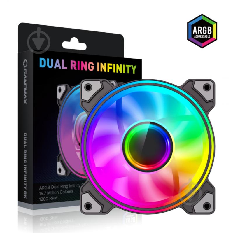 Вентилятор для корпуса GameMax Dual Ring Infinity BK - фото 6