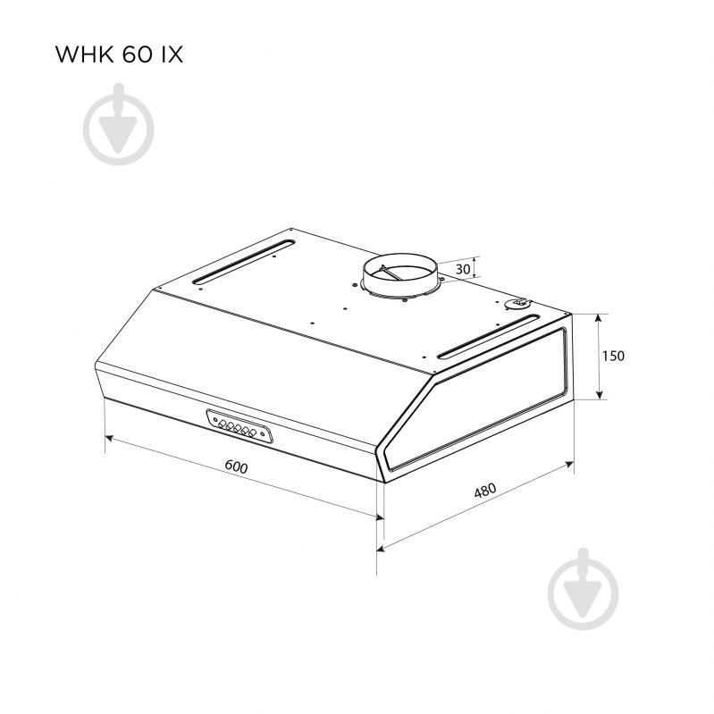 ВИТРИНА! Вытяжка Pyramida WHK 60 IX - фото 6 ВИТРИНА! Вытяжка Pyramida WHK 60 IX - фото 6