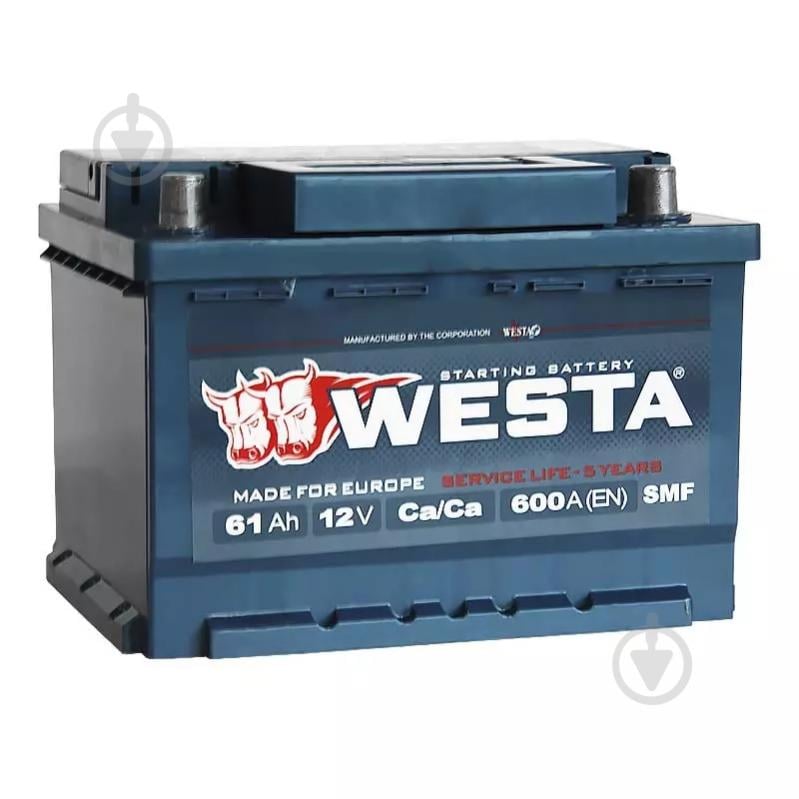 Аккумулятор автомобильный Westa 61Ah 600A 12V «+» справа (WPR610) - фото 1