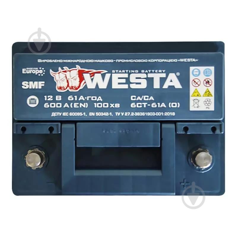 Аккумулятор автомобильный Westa 61Ah 600A 12V «+» справа (WPR610) - фото 3