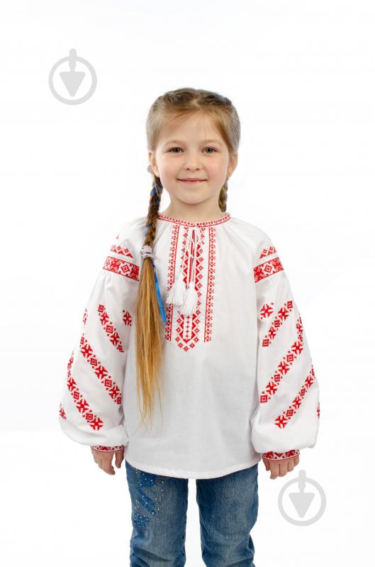 Вышиванка для девочек Эдельвика 393-23/09 р.134 белый 393-23/09 - фото 1