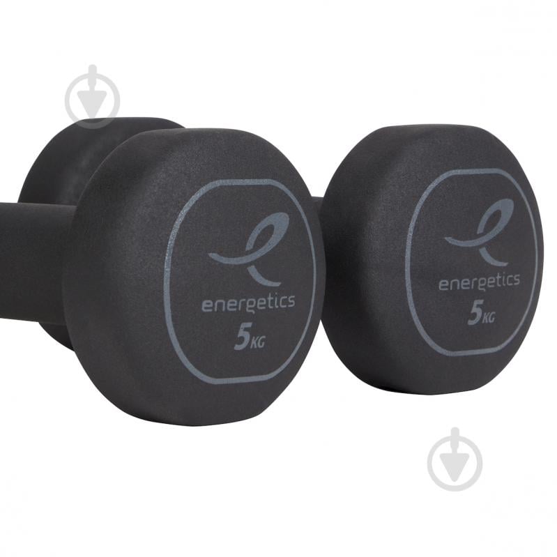 Гантелі Energetics 2 x 5 кг 106225-901050 сірий - фото 2