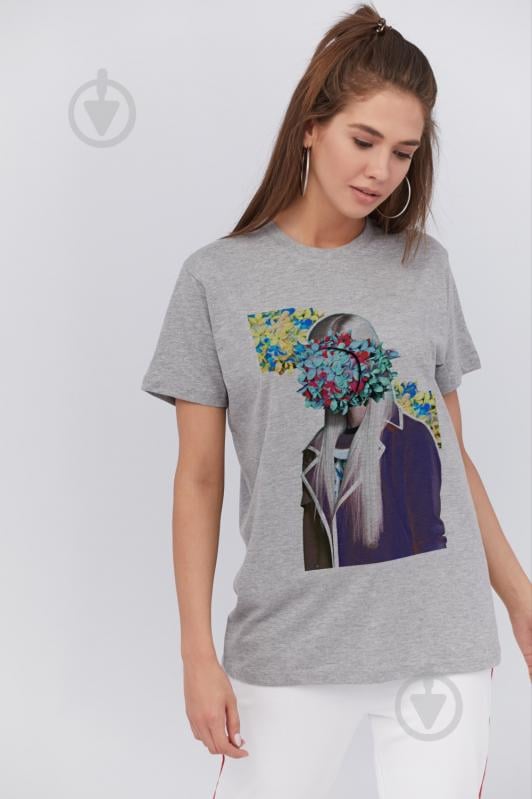 Футболка YAPPI Oversize WG3085 р.M серый - фото 1
