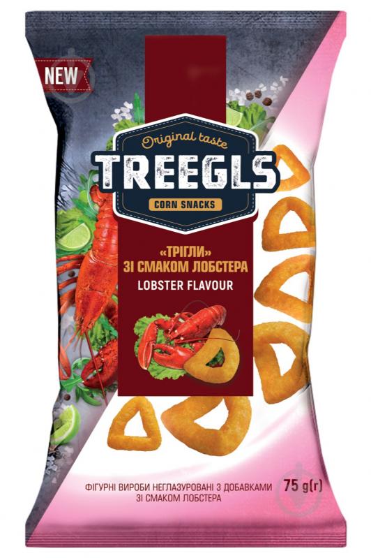 Треугольники кукурузные Золоте зерно TREEGLS со вкусом лобстера 75 г - фото 1