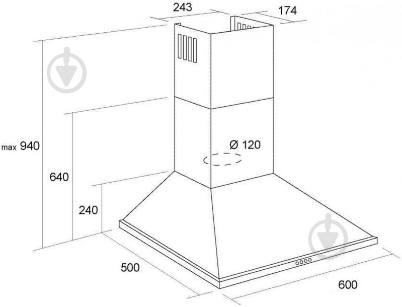 ВИТРИНА! Вытяжка Pyramida KH 60 BLACK - фото 12