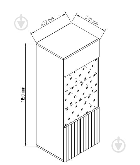 Вітрина Світ Меблів Зара 1152х452х370 мм дуб артізан / антрацит - фото 3 Вітрина Світ Меблів Зара 1152х452х370 мм дуб артізан / антрацит - фото 3