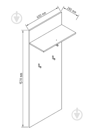 Вешалка Світ Меблів Амбре - фото 2