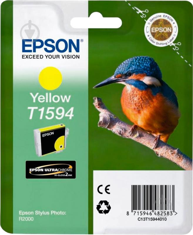 Картридж Epson  T1594 Yellow C13T15944010 желтый C13T15944010 - фото 1