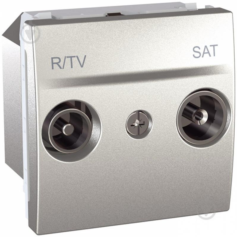 Розетка TV+R+SAT Schneider Electric Unica алюминий mgu3.454.30 - фото 1