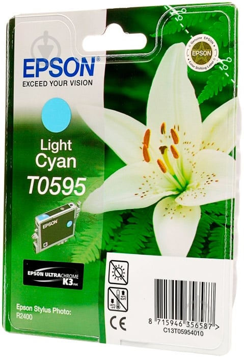 Картридж Epson  T0595 Light Cyan C13T05954010 світло-блакитний C13T05954010 - фото 1