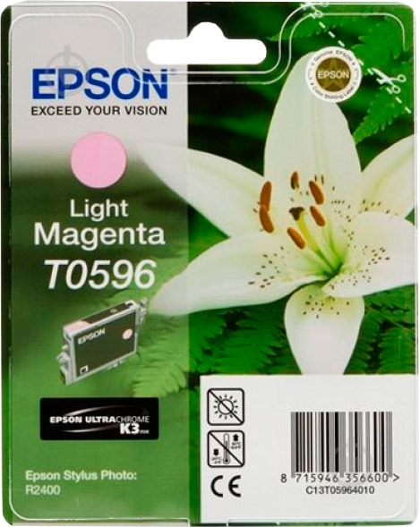 Картридж Epson  T0596 Light Magenta C13T05964010 светло-пурпурный C13T05964010 - фото 1