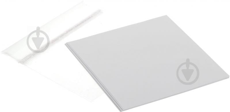 Набір 5 шт. білих текстурованих заготовок для листівок 15 см*15 см 250 г/м2 - фото 2