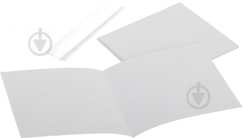 Набір 5 шт. білих текстурованих заготовок для листівок 15 см*15 см 250 г/м2 - фото 3