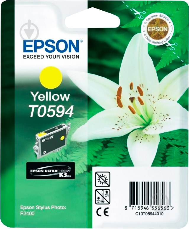 Картридж Epson  T0594 Yellow C13T05944010 желтый C13T05944010 - фото 1