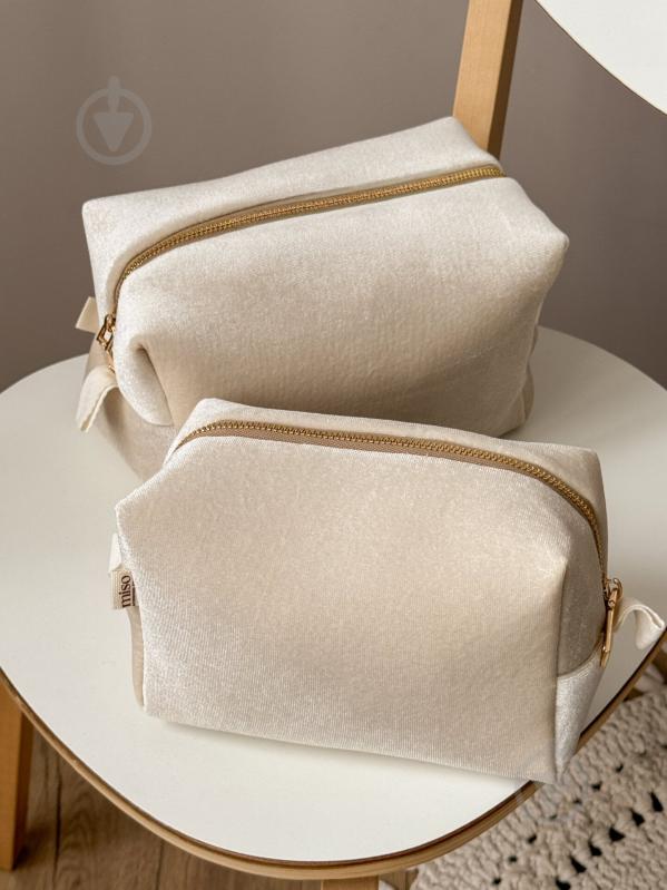 Косметичка MISO accessory средняя молочная - фото 2