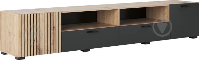 Тумба під ТВ Світ Меблів Зара 2,3 2300x425x420 мм дуб артізан/дуб артізанантрацит - фото 1