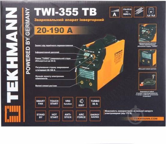 Інвертор зварювальний Tekhmann TWI-355 TB (847861) - фото 8