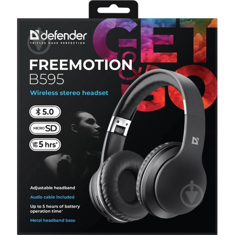 Bluetooth-гарнітура Defender FreeMotion B595 black (63595) - фото 4