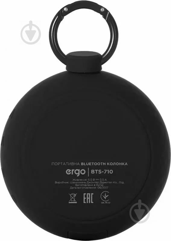 Портативна колонка Ergo BTS-710 1.0 black (BTS-710 Black) - фото 4