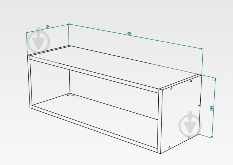 Полиця DC Венето 750x250 мм графіт - фото 5