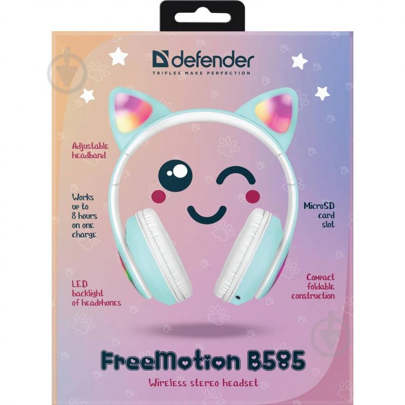 Bluetooth-гарнитура Defender FreeMotion B585 green (63588) - фото 6