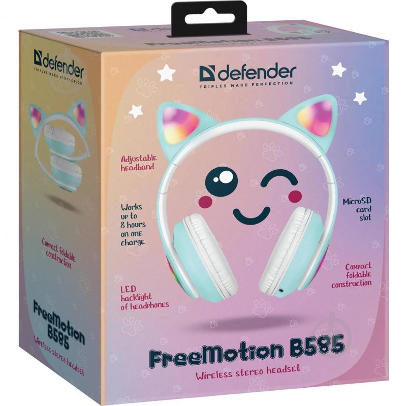 Bluetooth-гарнитура Defender FreeMotion B585 green (63588) - фото 7