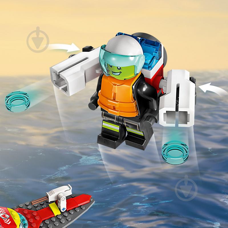 Конструктор LEGO City Спасательный пожарный катер 60373 - фото 8