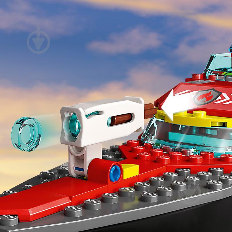 Конструктор LEGO City Спасательный пожарный катер 60373 - фото 7