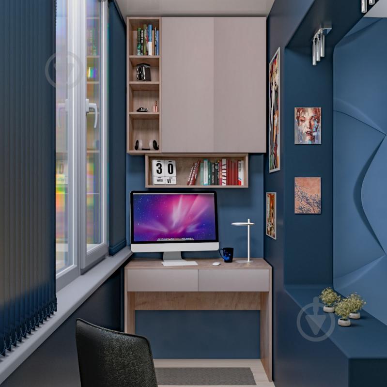 Стіл DC Венето 800х1000х500 мм дуб крафт сірий/кашемір/дуб крафт сірий - фото 9