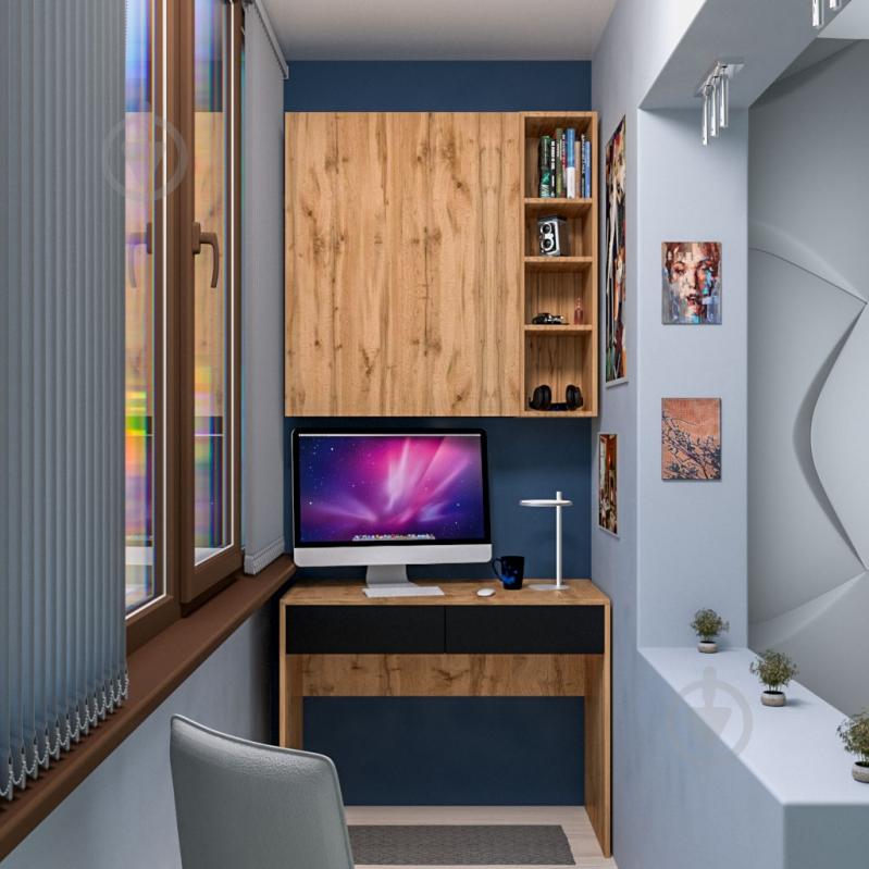 Стіл DC Венето 800х1000х500 мм дуб тахо/чорний/дуб тахо - фото 8 Стіл DC Венето 800х1000х500 мм дуб тахо/чорний/дуб тахо - фото 8