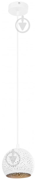 ВИТРИНА! Подвес TK Lighting Brillo 1PL 1x60 Вт E27 белый/золото - фото 1