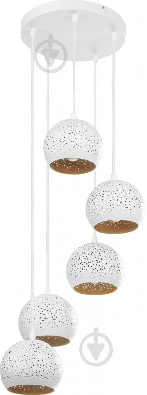 ВИТРИНА! Подвес TK Lighting Brillo 5x60 Вт E27 белый/золото 2311 - фото 1 ВИТРИНА! Подвес TK Lighting Brillo 5x60 Вт E27 белый/золото 2311 - фото 1