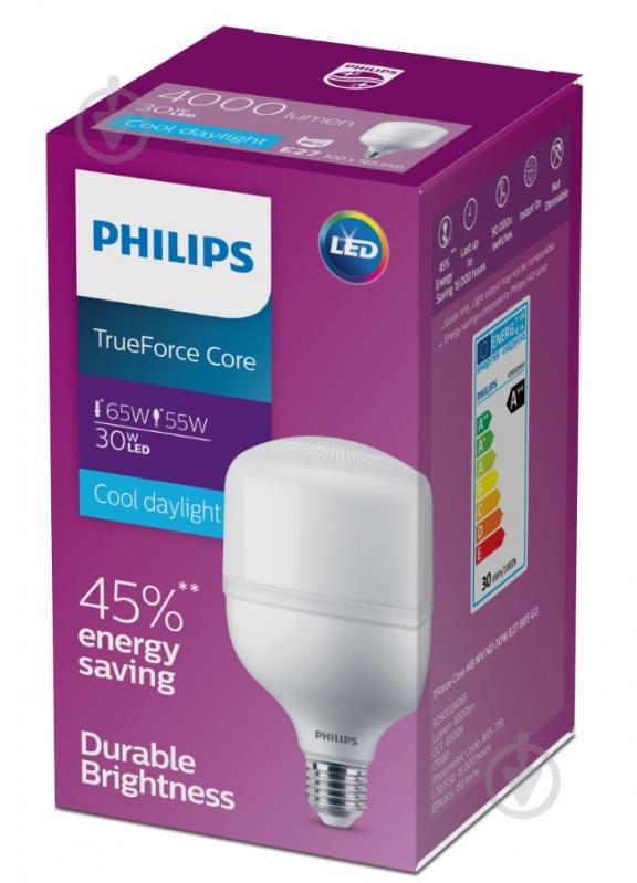 Лампа светодиодная Philips T165 4000Lm 30 Вт T120 матовая E27 220 В 6500 К 929002406508 - фото 1